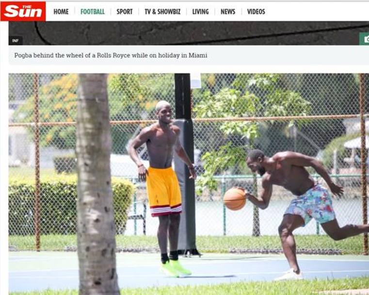 Pogba gioca a basket con Lukaku